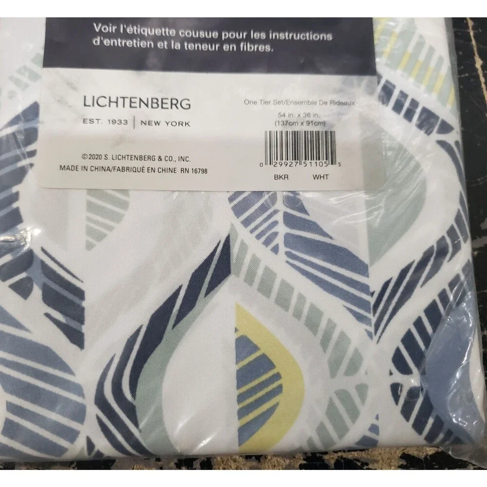 2pc. Printed Kitchen Curtains Set: 2 Tiers (27